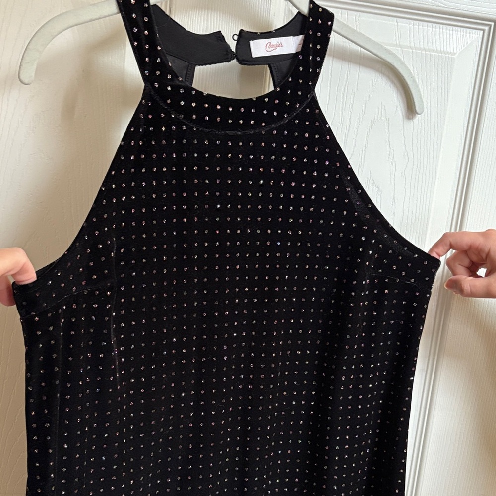 Candie's Black Mini Dress with Silver Accents